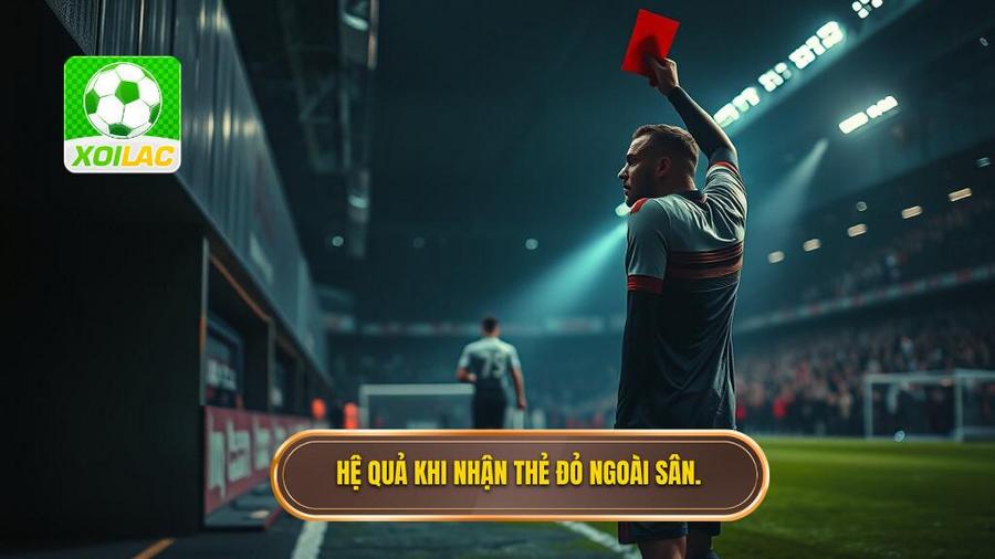 2. Hệ quả khi nhận thẻ đỏ ngoài sân.