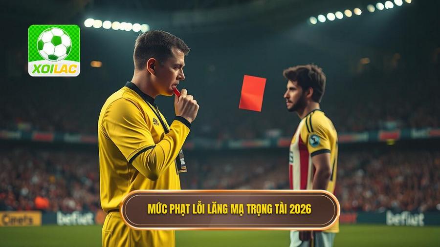 2. Mức phạt lỗi lăng mạ trọng tài 2026