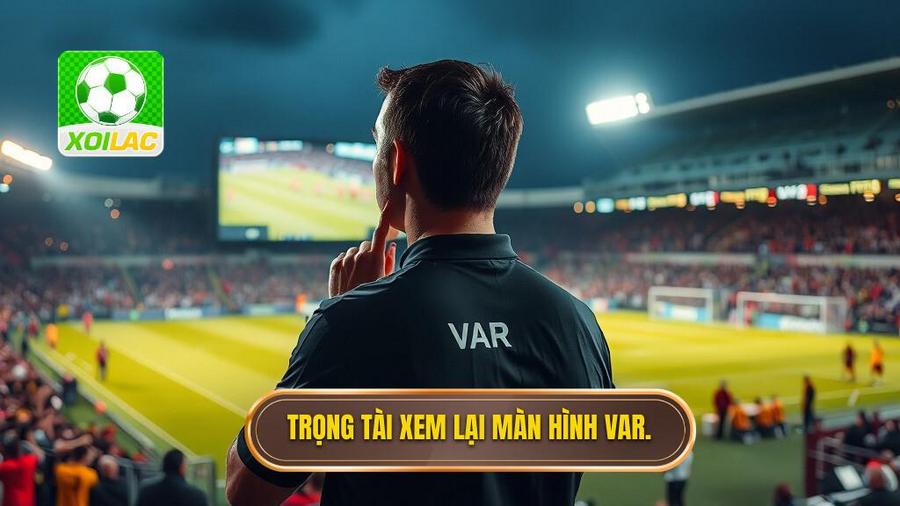 2. Trọng tài xem lại màn hình VAR.