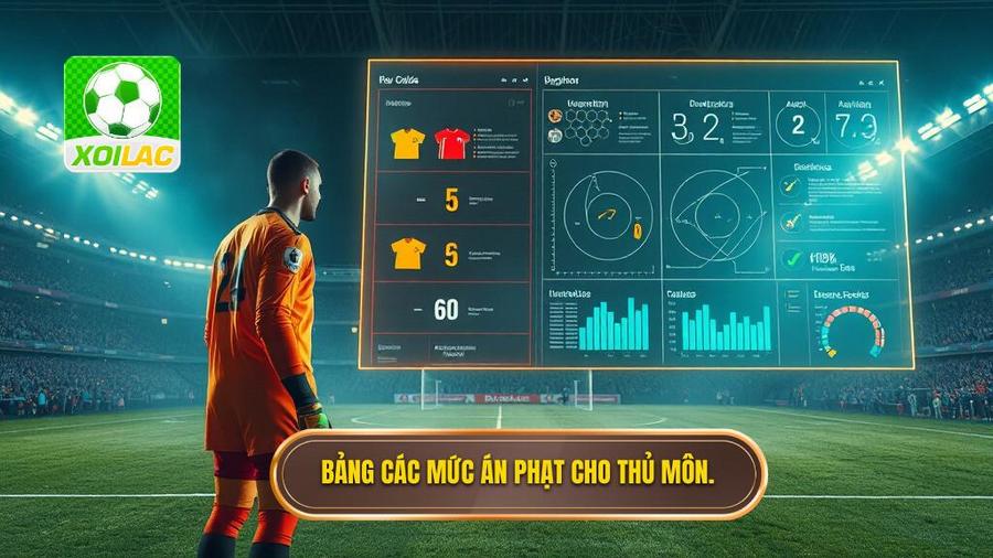 3. Bảng các mức án phạt cho thủ môn.